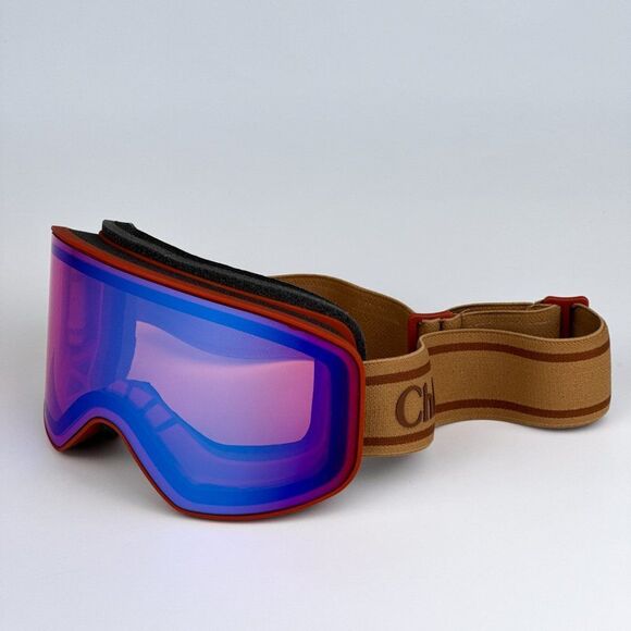 NEW Chloe CH0072S 003 Matte Rust Orange Multilayer Blue Zeiss Ski Mask CH 0072S - Picture 5 of 13